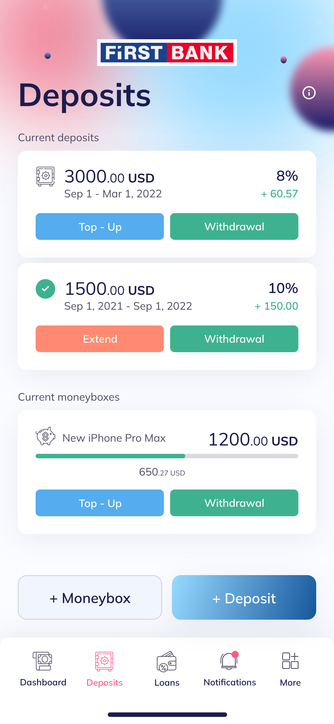 Multi First Bank Camera First Bank — Digital Banking Demos